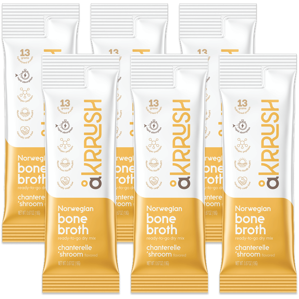 akrrush chanterelle bone broth single pack