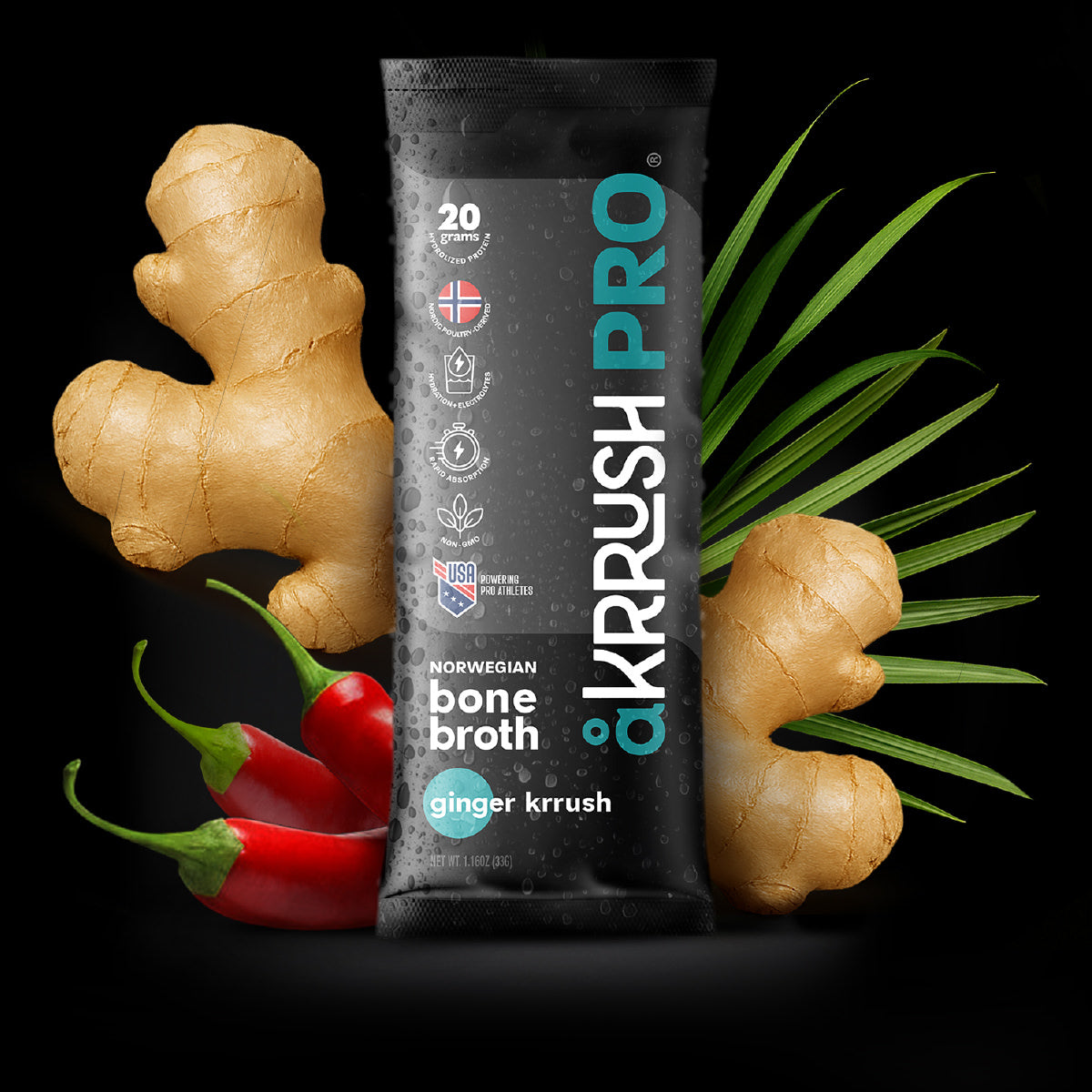Ginger aKrrush PRO bone broth