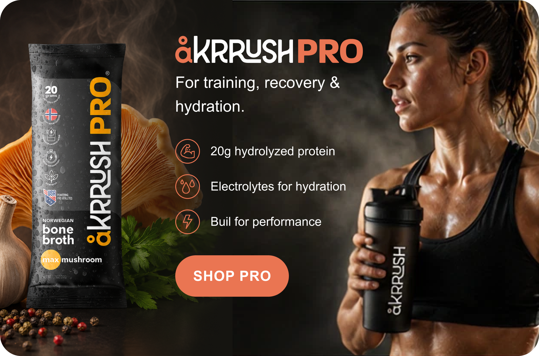 åKrrush PRO — For training, recovery & hydration